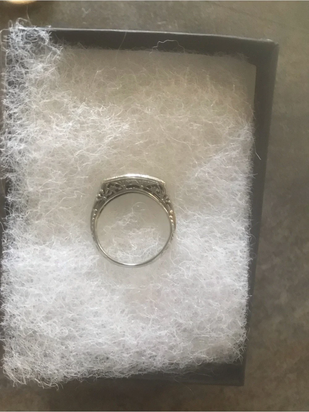 Antique 18k Diamond Filigree Ring